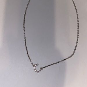 silver “C” necklace